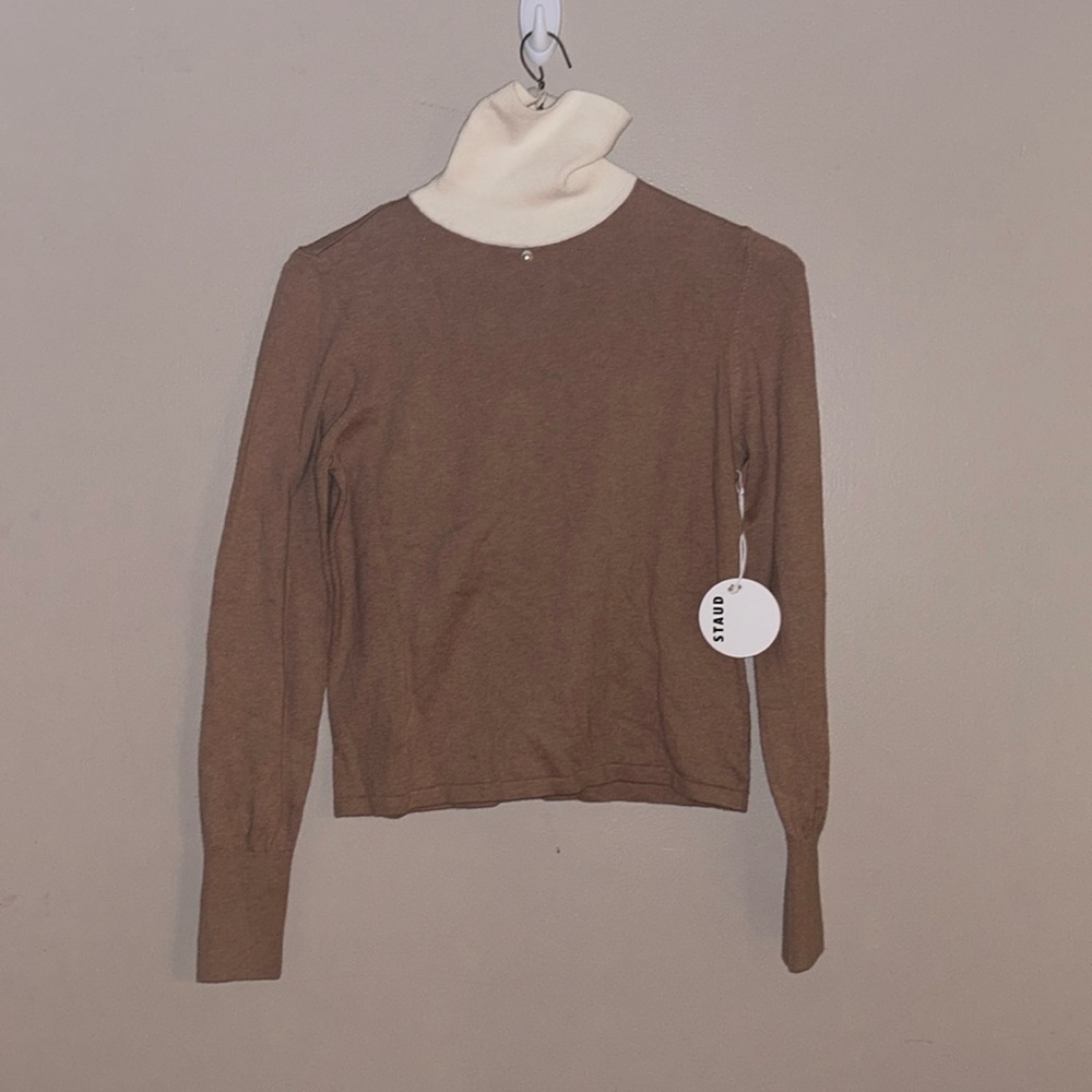STAUD, brown turtle neck, new